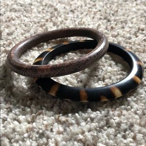 2/$12 - Pair of Thin Wooden Bangles